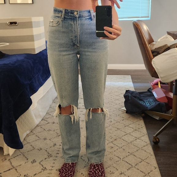 Abercrombie & Fitch Denim - Abercrombie Curve Love 90s Ultra High Rise Straight Jeans Size 26 Regular